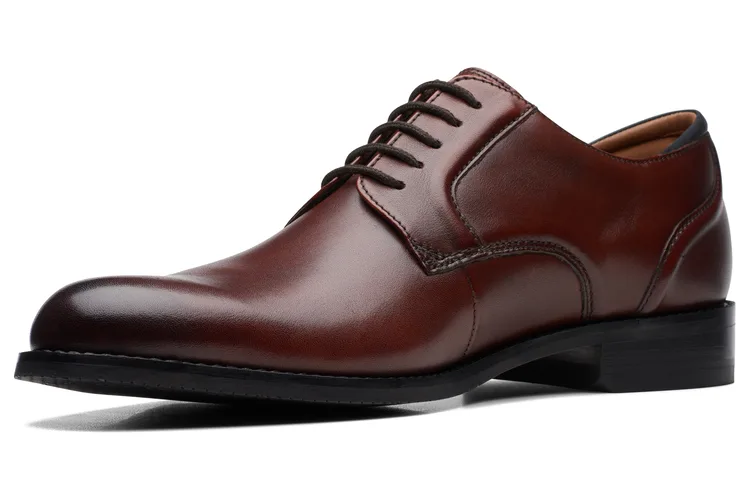 Туфли мужские низкие tan Clarks, темно-коричневый 261738498 — фото 4