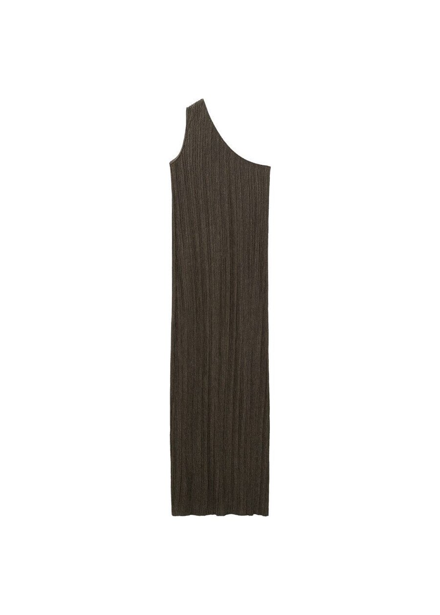 

Вязаное платье MANGO Knitted dress Almu, оливковый