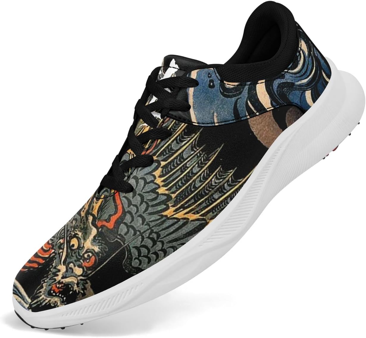 

Гольф обувь без шипов для мужчин и женщин, художественный дизайн, дышащие, водонепроницаемые модные спортивные кроссовки для гольфа с вентиляцией на пятке Onegam, черный