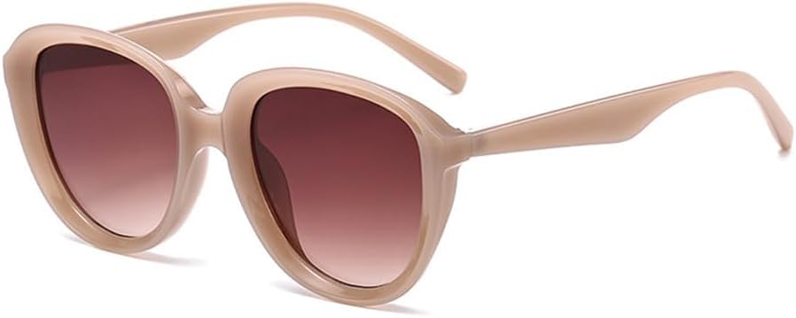 

Солнцезащитные очки UV400 - «Кошачий глаз» с чайными заклепками в стиле панк для женщин и мужчин, для бега и занятий спортом на открытом воздухе UYPTK, Coffee Gradient Tea