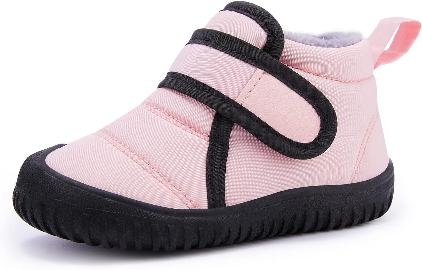 

Детские зимние ботинки BMCiTYBM для малышей, обувь для детей мальчиков и девочек с искусственным мехом для холодной погоды, 2-Pink