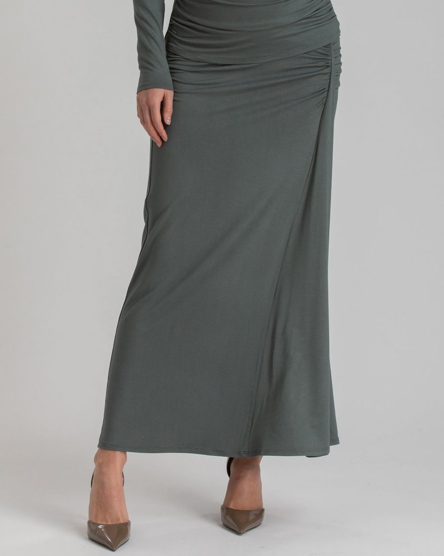 

Юбка для беременных из эластичного бамбукового трикотажа с драпировкой от Nike PIETRO BRUNELLI MATERNITY, Deep teal