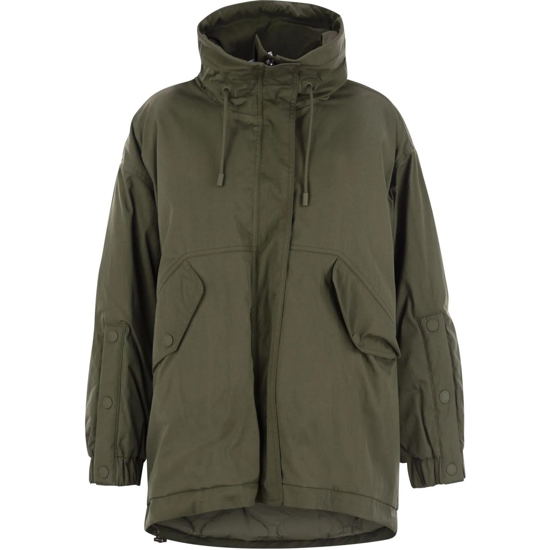 

WEEKEND MaxMara Реверсивное пальто с высоким воротником, Olive Green