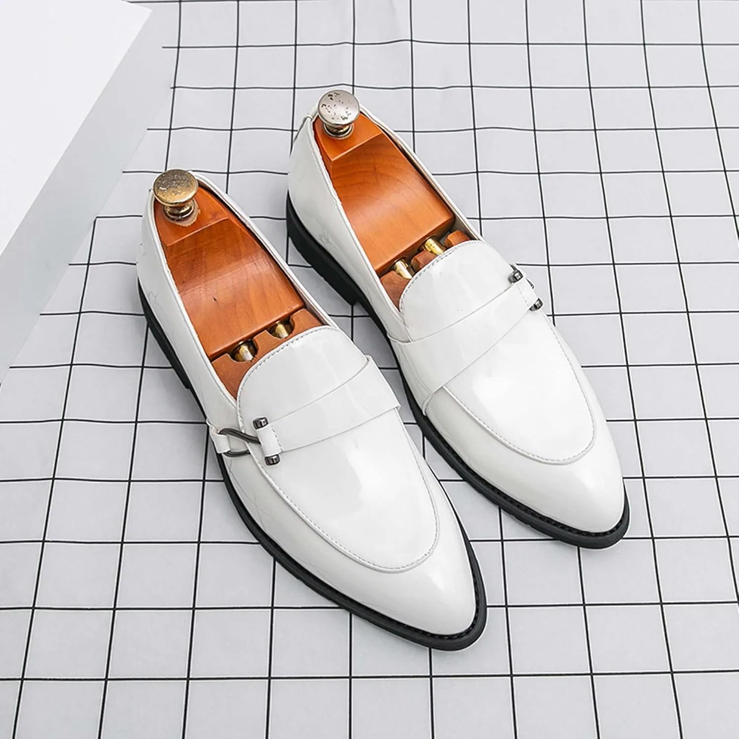 Лоферы Patent Leather Loafers, белый — фото 3