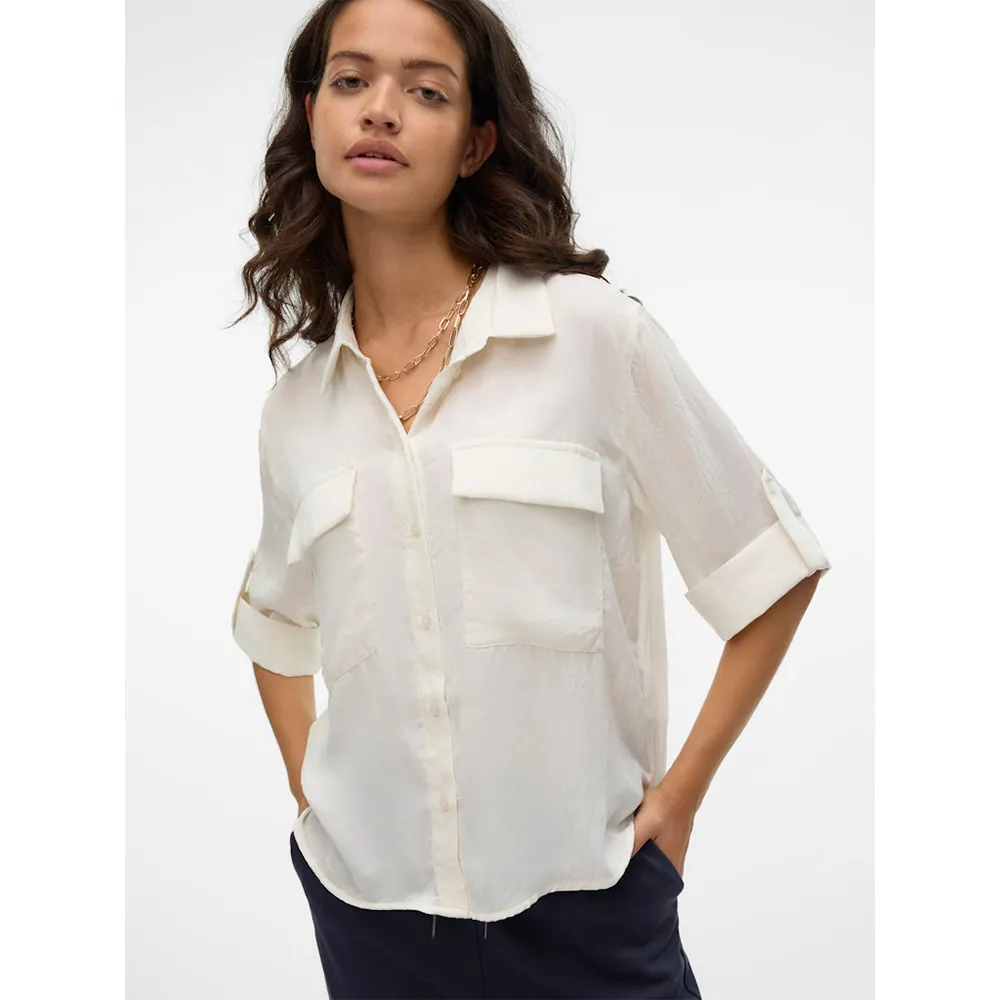 

Рубашка Vero Moda Fabiana 3/4 sleeve, белый