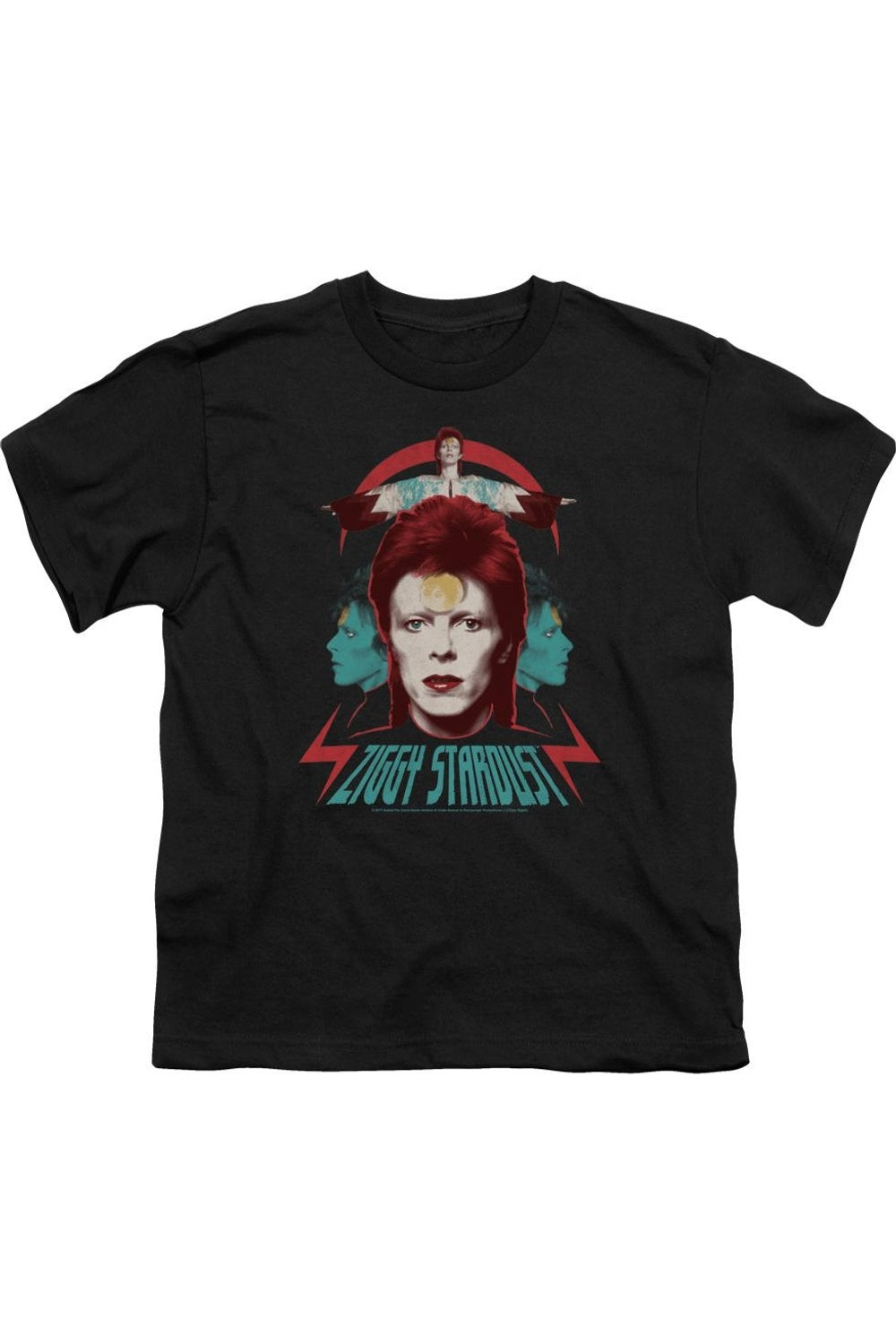 

Футболка с коротким рукавом David Bowie Ziggy Heads для детей Gildan, черный