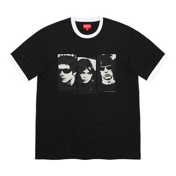 

Футболка fw19 week 4 x the velvet underground ringer tee Supreme, черный