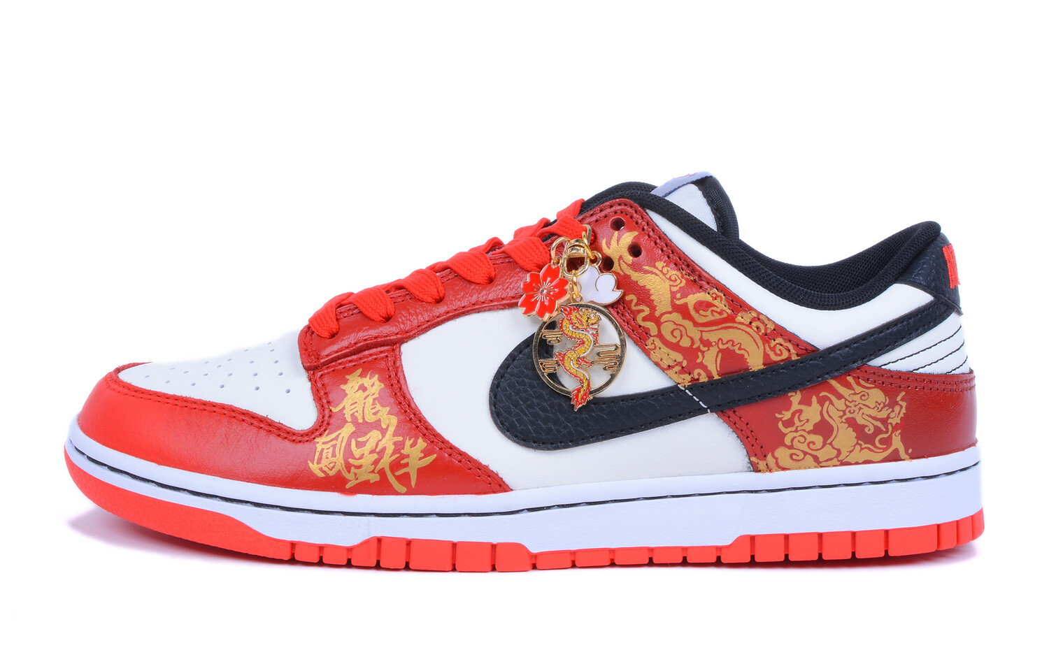 

Кроссовки Nike Dunk Skateboard Shoes Men Low-Top Red/Gold Black