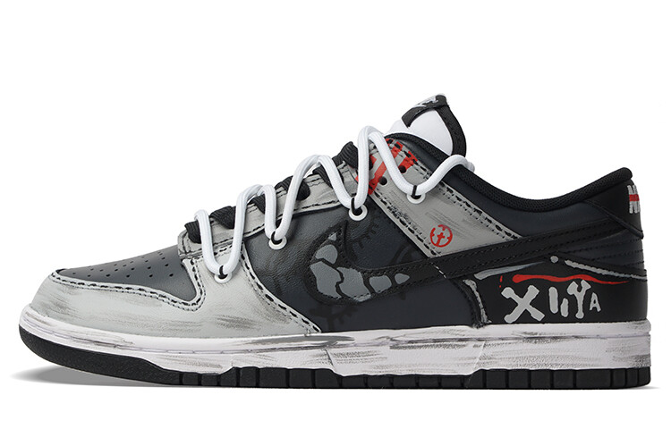 

Кроссовки Nike Dunk Skateboarding Shoes Men Low-top Black/Gray, черный/серый