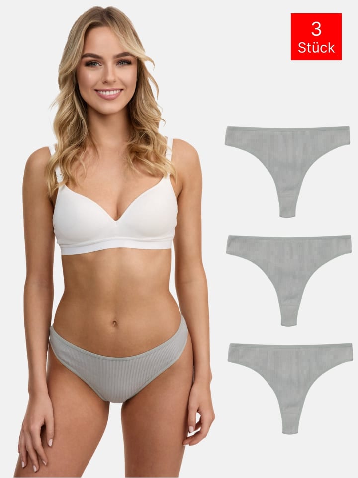 

Tazzio Набор из 3 штук: стринги "F933" серого цвета