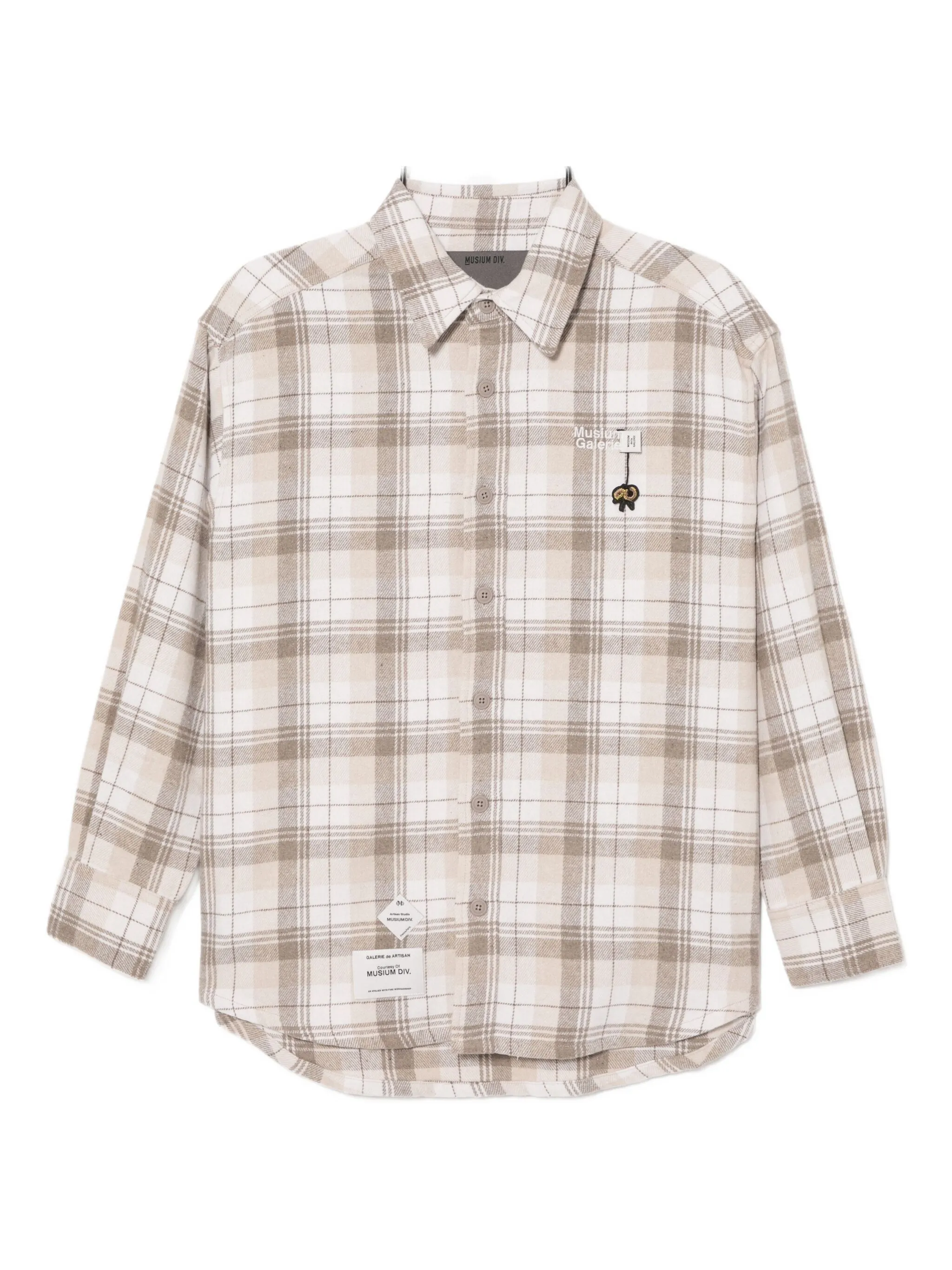 

Клетчатая куртка-рубашка Musium Div., кремовый