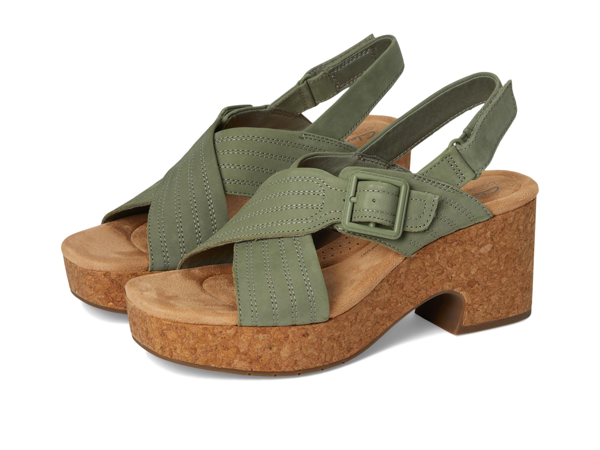 Сандалии Clarks Nerisa West, цвет Sage Nubuck