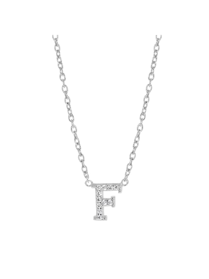 

Lucardi Серебряное колье 925 пробы "Буква F"