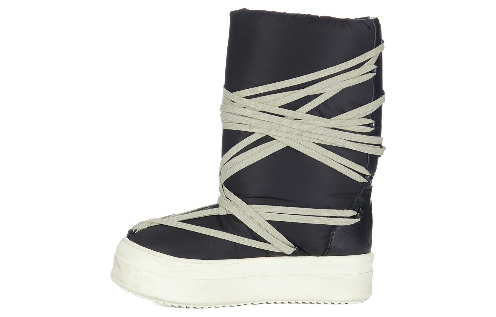 Moncler x Rick Owens Короткие зимние ботинки мужские черные — фото 2