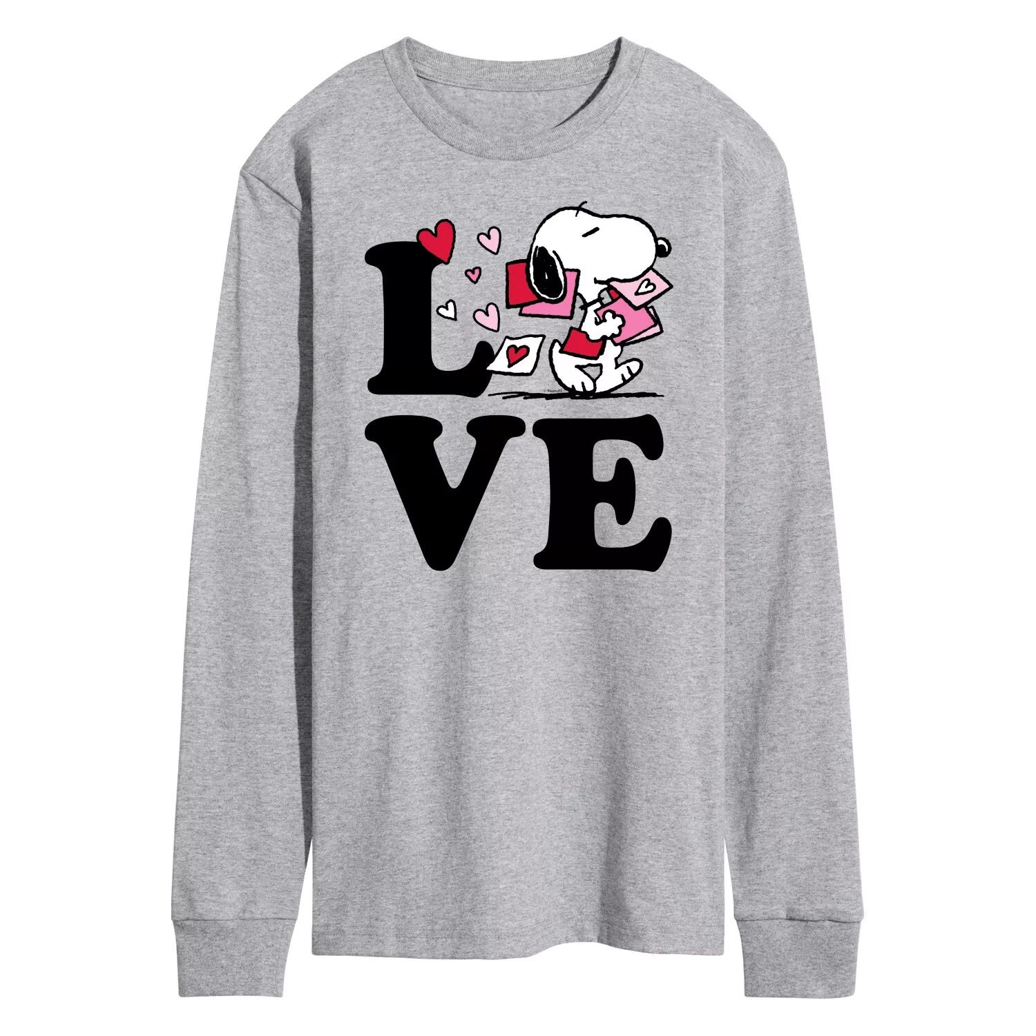 

Мужская футболка с длинными рукавами Peanuts Love Snoopy Licensed Character