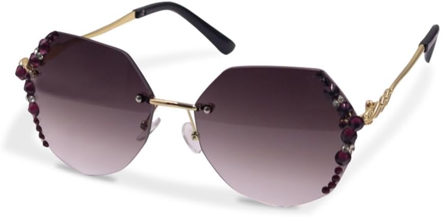 

MUTYNE Модные солнцезащитные очки с градиентным переходом цвета для женщин, металлические круглые безободковые солнцезащитные очки, женские очки с тонированными линзами UV400, 1