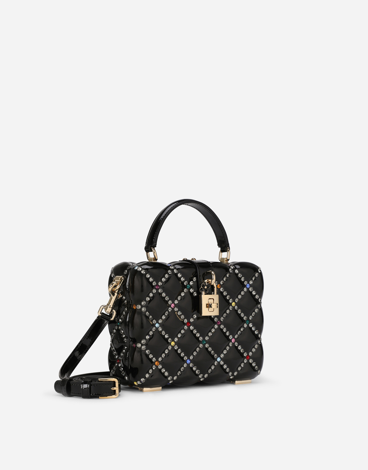 Резиновая сумка dolce box с стразами Dolce & Gabbana, мультиколор — фото 2