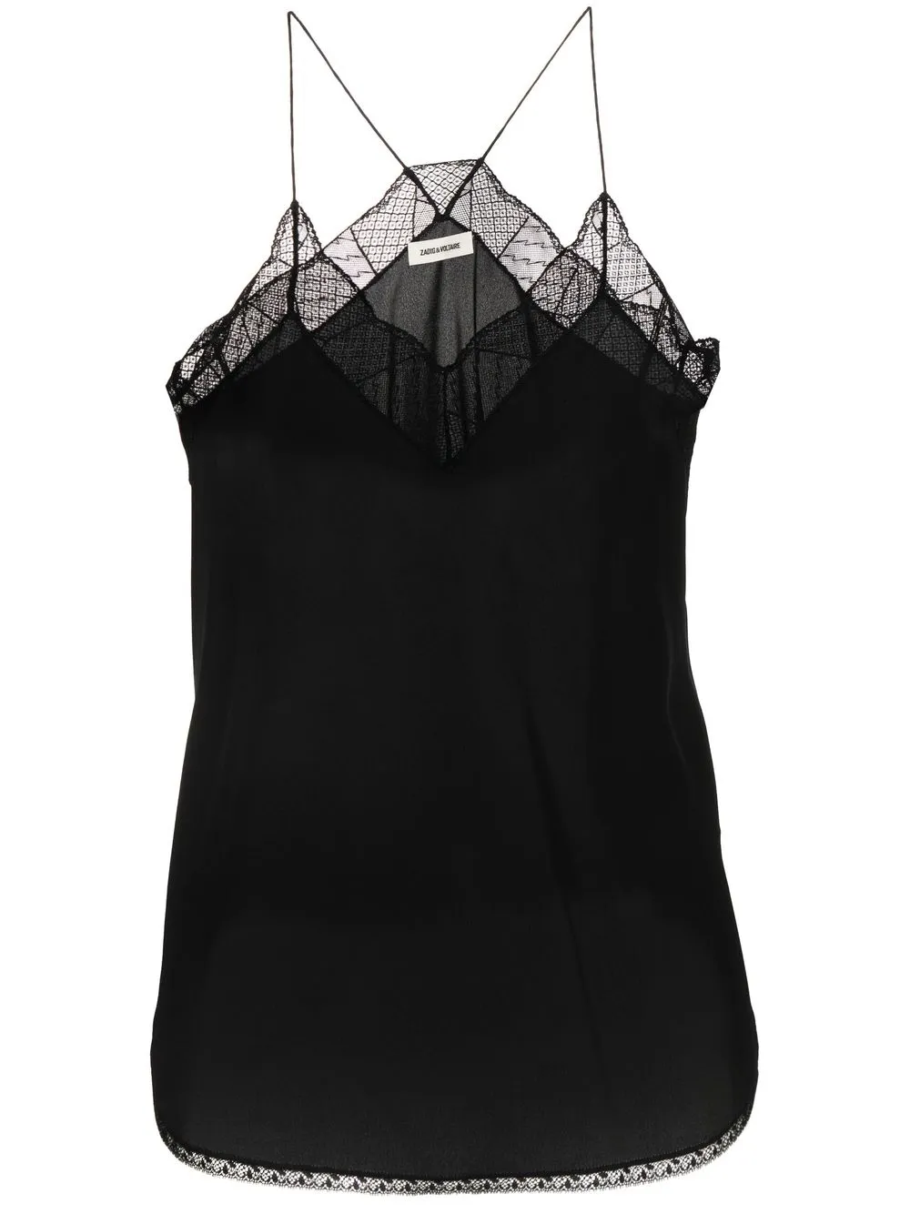 

Топ с кружевной отделкой Zadig&Voltaire, черный