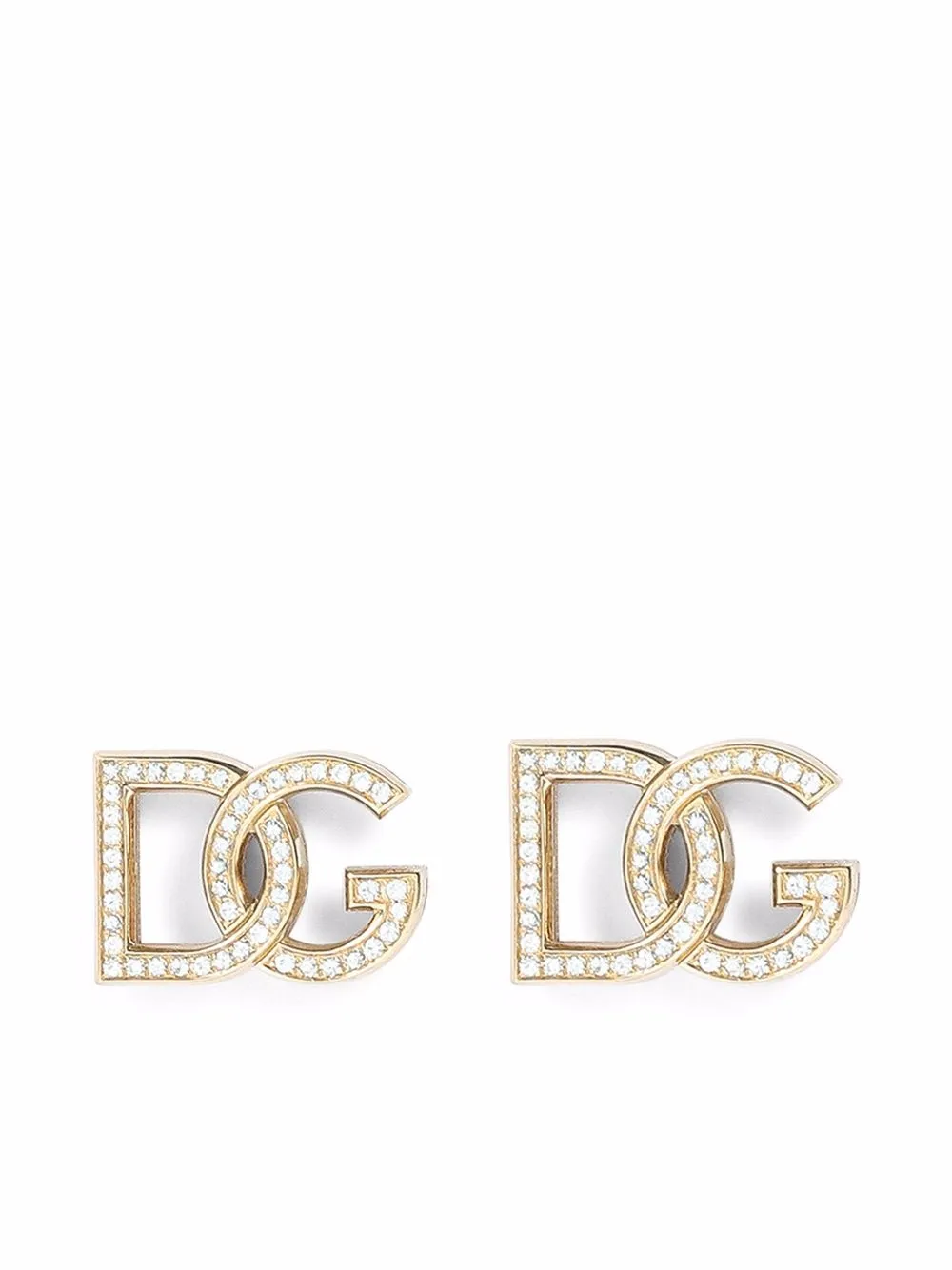 

Серьги-гвоздики из желтого золота с логотипом Dolce & Gabbana, золотистый