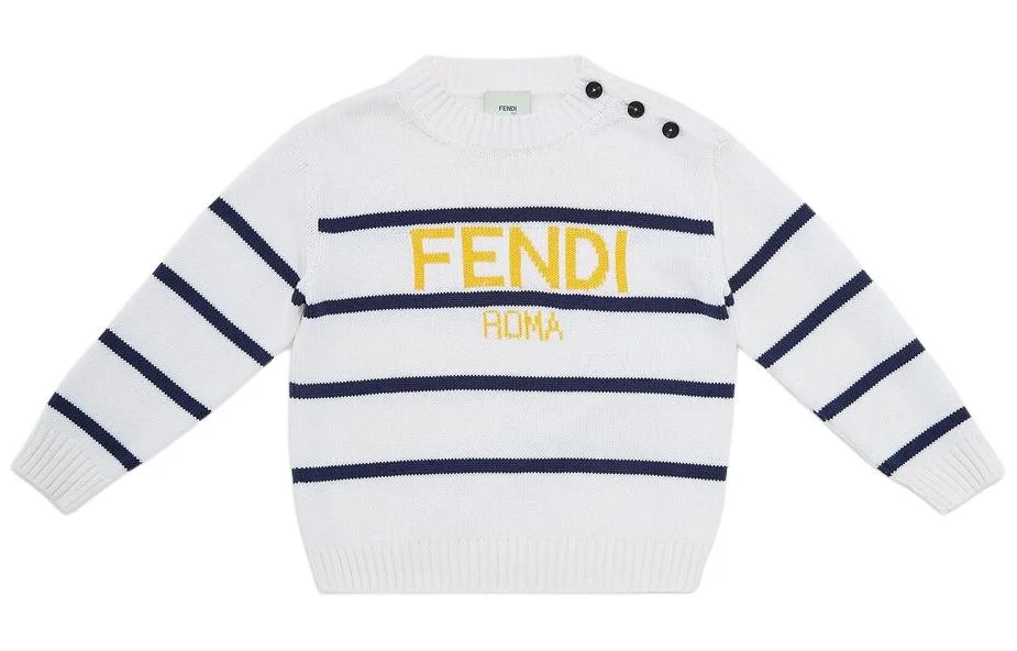 Детский свитер с круглым вырезом FENDI, Multicolor — фото 3