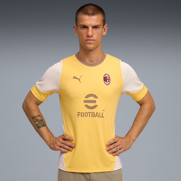 

Мужская футбольная тренировочная майка с длинным рукавом Ac Milan Puma, желтый