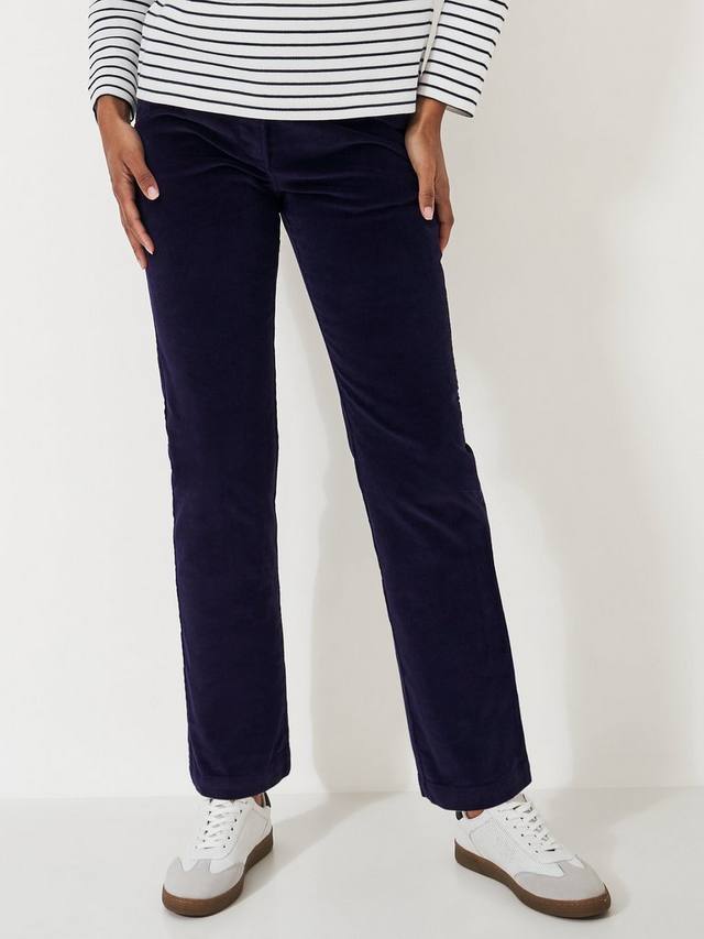 

Вельветовые зауженные брюки Crew Clothing, цвет Navy Blue