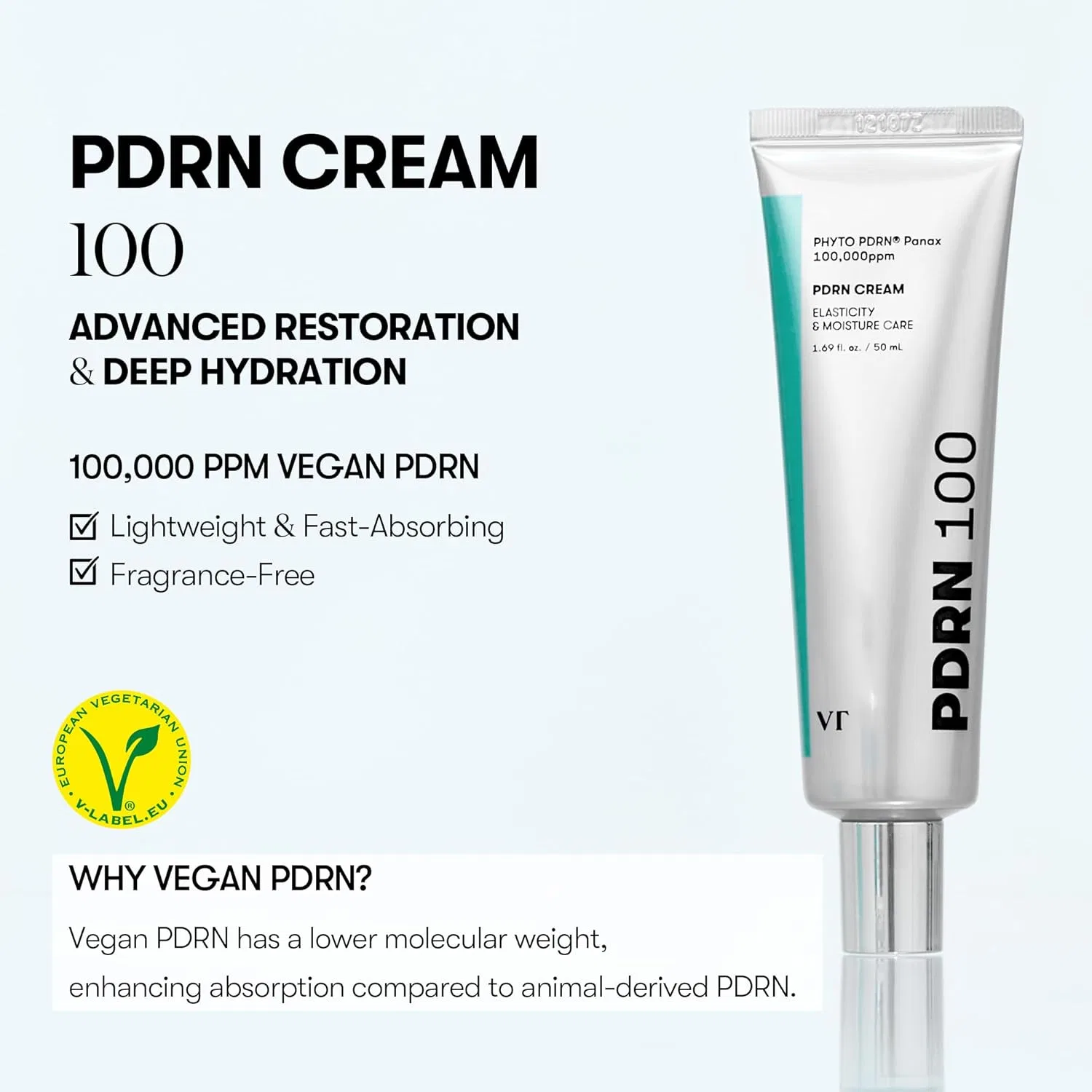 Крем для лица VT Cosmetics — Увлажняющий PDRN 100 с азуленом, 50 мл — фото 2