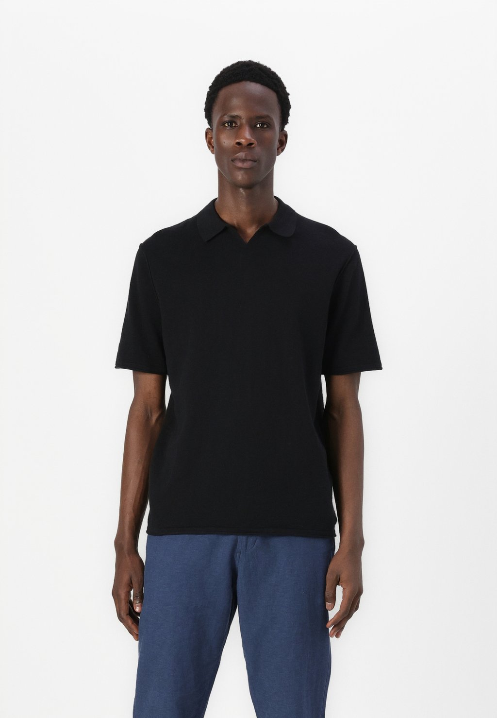

Рубашка поло JJKANE SPLIT NECK Jack & Jones, черный