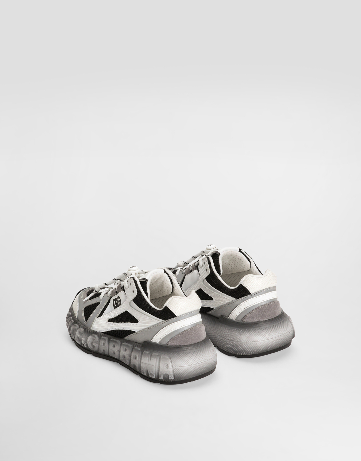 Кроссовки DG bounce 12 из нейлона и телячьей кожи DOLCE & GABBANA, мультиколор — фото 3