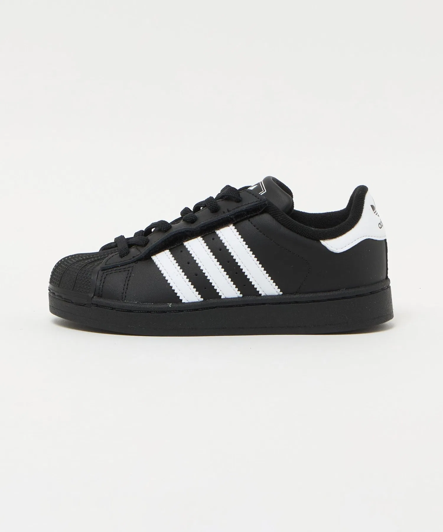 Детские кроссовки Adidas Originals Superstar II с липучками чёрные