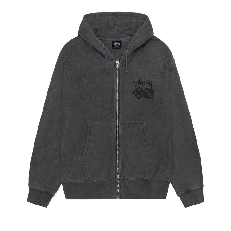 

Худи Stussy Dice Zip Hoodie Pigment Dyed, Black