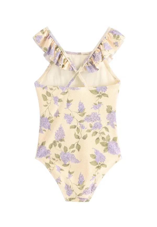 Купальник вафельный Lindex aop swimsuit, белый — фото 2