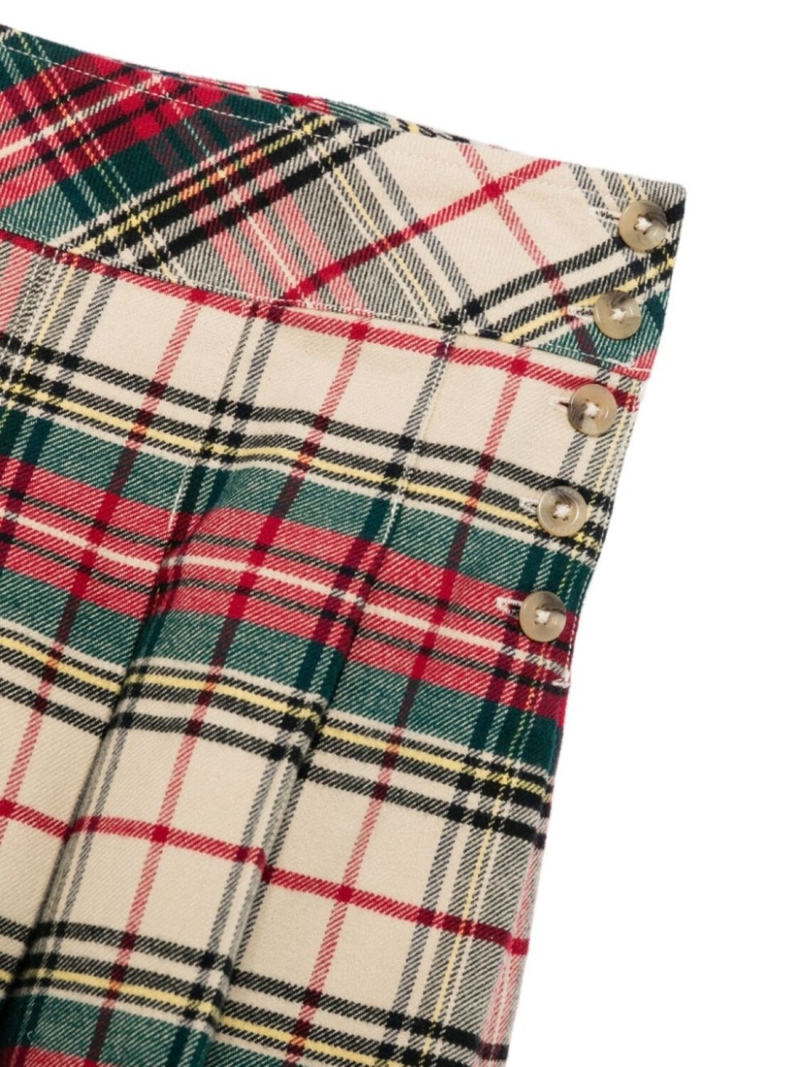 POLO RALPH LAUREN KIDS клетчатая юбка со складками, нейтральный цвет — фото 3