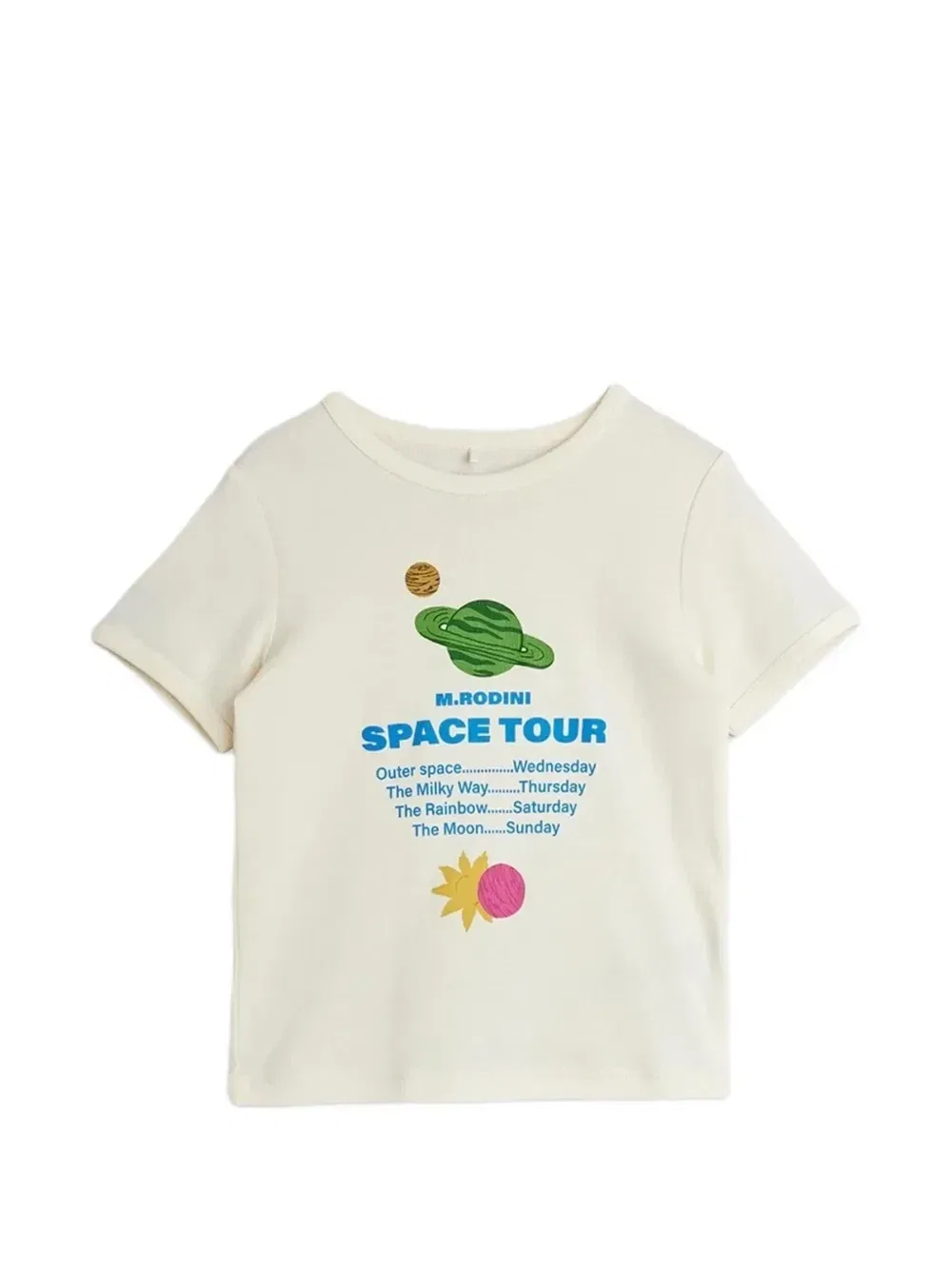 Футболка с графическим принтом Space Tour Mini Rodini, бежевый