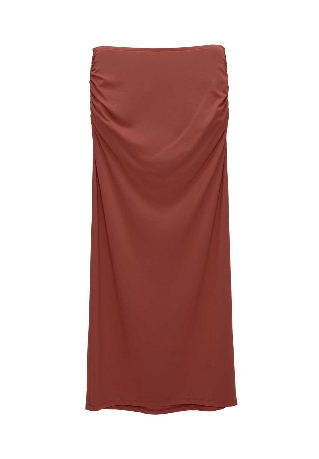 

Юбка макси LONG GATHERED PULL&BEAR, темно-красный