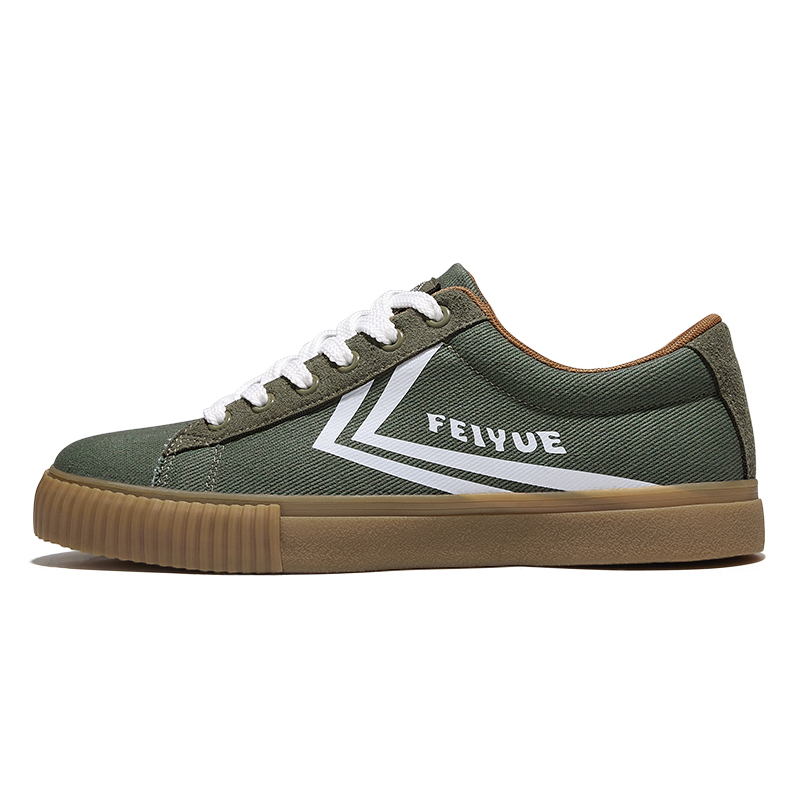

Feiyue Кроссовки для скейтбординга с нескользящей подошвой, износостойкие, мужские, армейско-зеленые, для школьного сезона