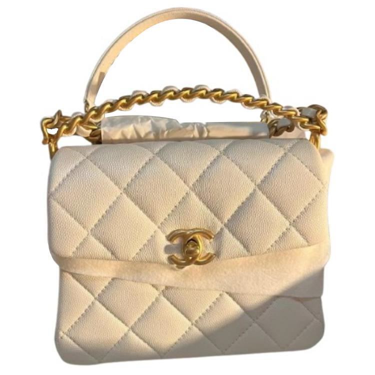 

CHANEL Сумка-клапан из овчины, сумка через плечо, мини-сумка женская, белая