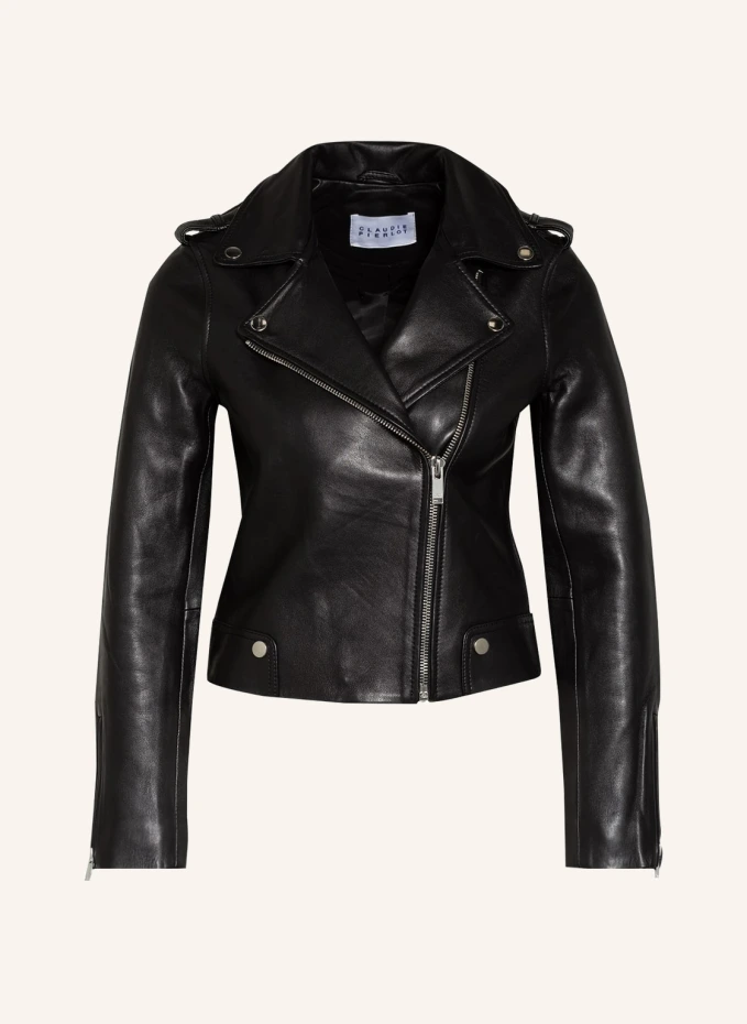 

Кожаный пиджак Claudie Pierlot, черный