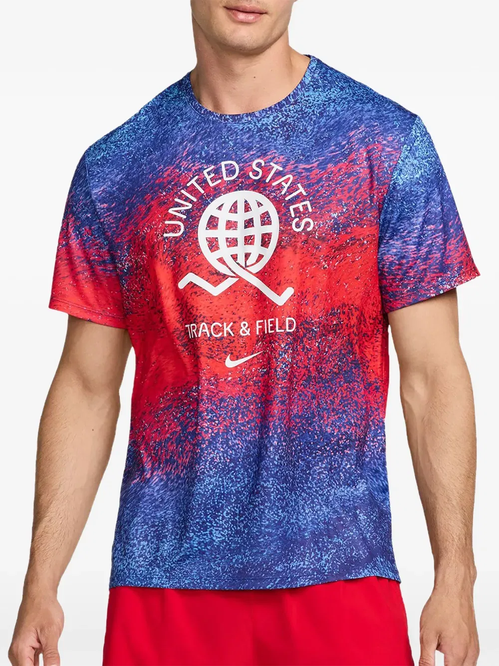 Футболка Dri-Fit с принтом для бегунов на милю Nike, синий