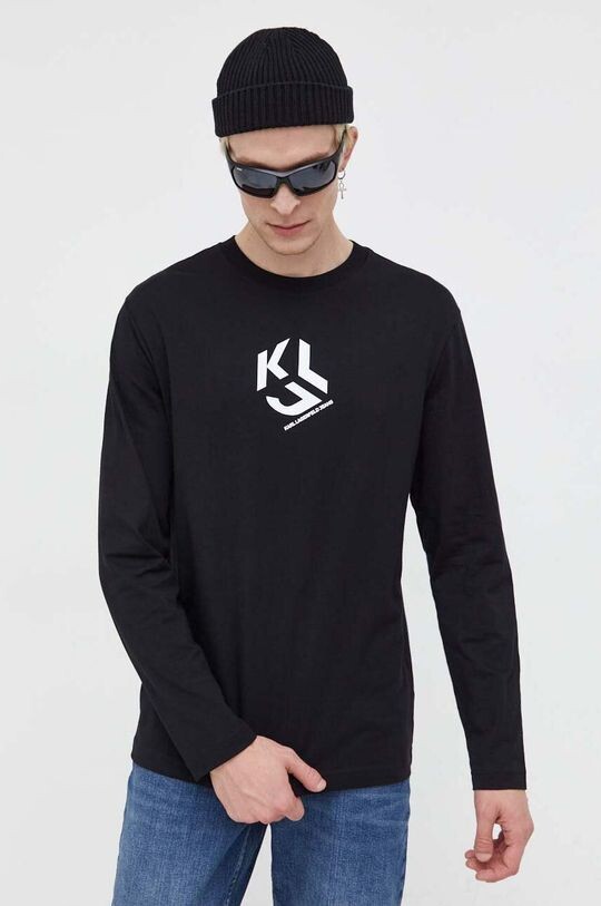 

Хлопковые джинсы с длинными рукавами Karl Lagerfeld Karl Lagerfeld, черный