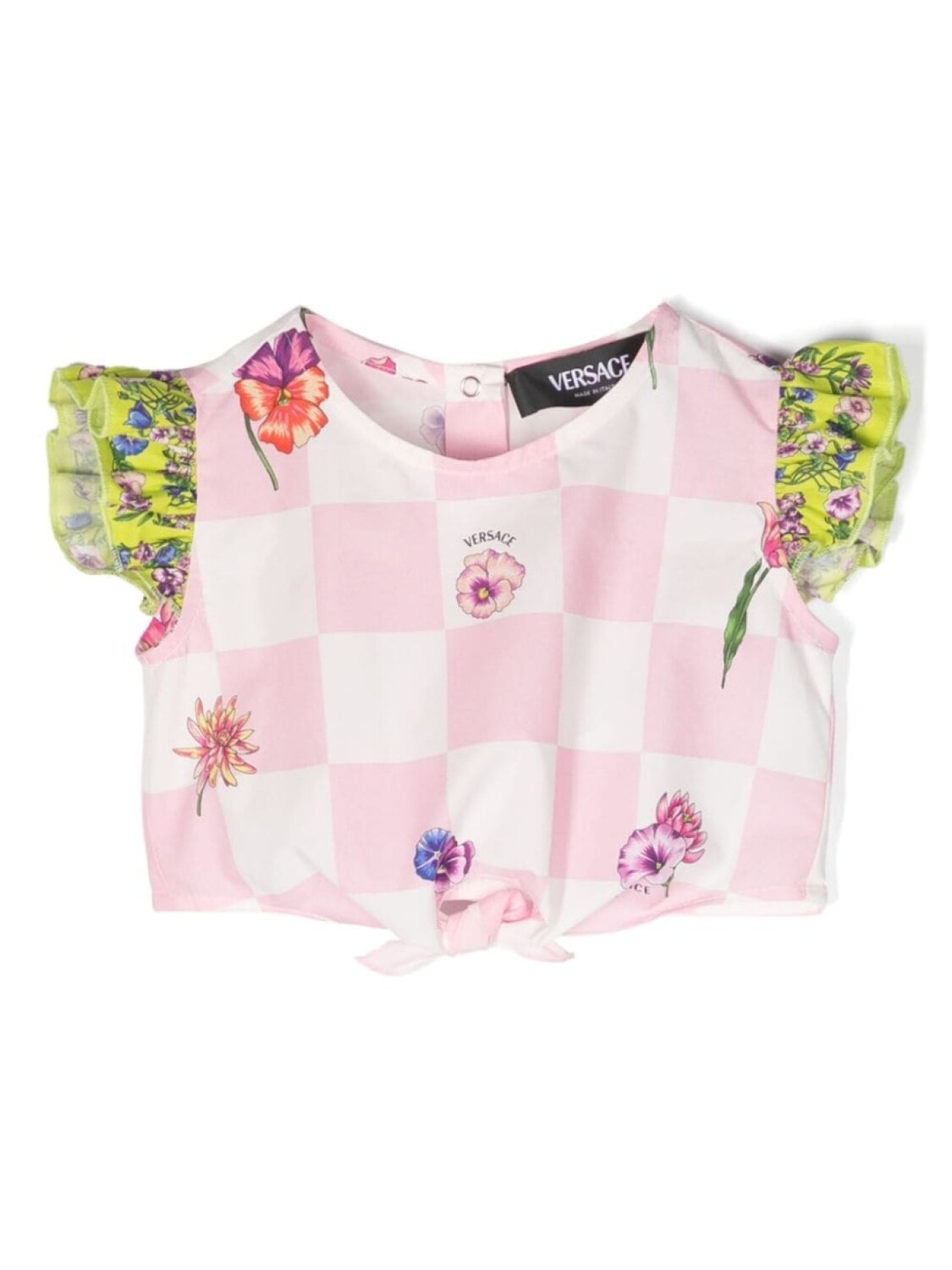 

Versace Kids блузка в клетку, розовый