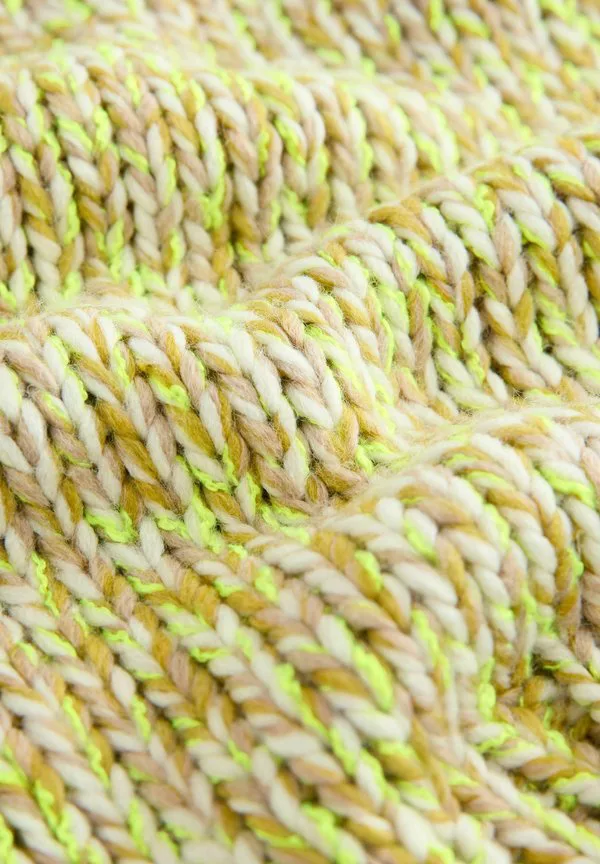 Джемпер с круглым вырезом и закрученным низом Next, Fluro Yellow Multi — фото 3