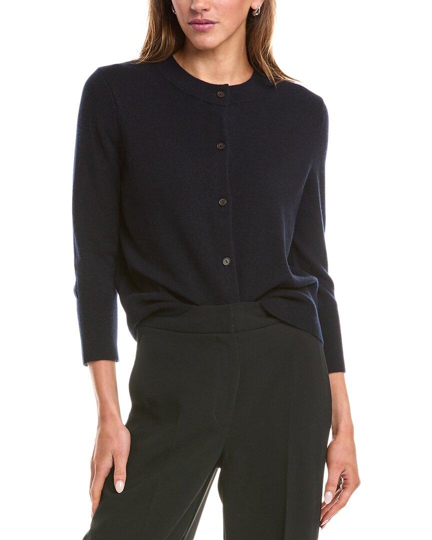 

Винс Укороченный кардиган из шерстяной смеси Vince, синий