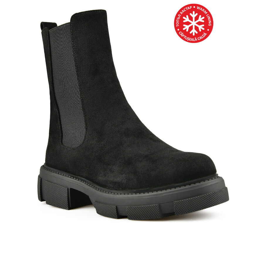 

Женские повседневные ботинки черные на теплой подкладке Tendenz, Черный, Женские повседневные ботинки черные на теплой подкладке Tendenz