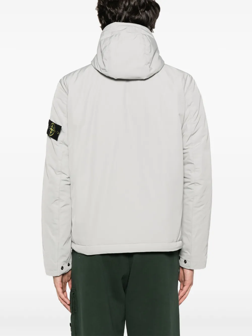 Куртка 4100047 на молнии с капюшоном Stone Island, серый — фото 4