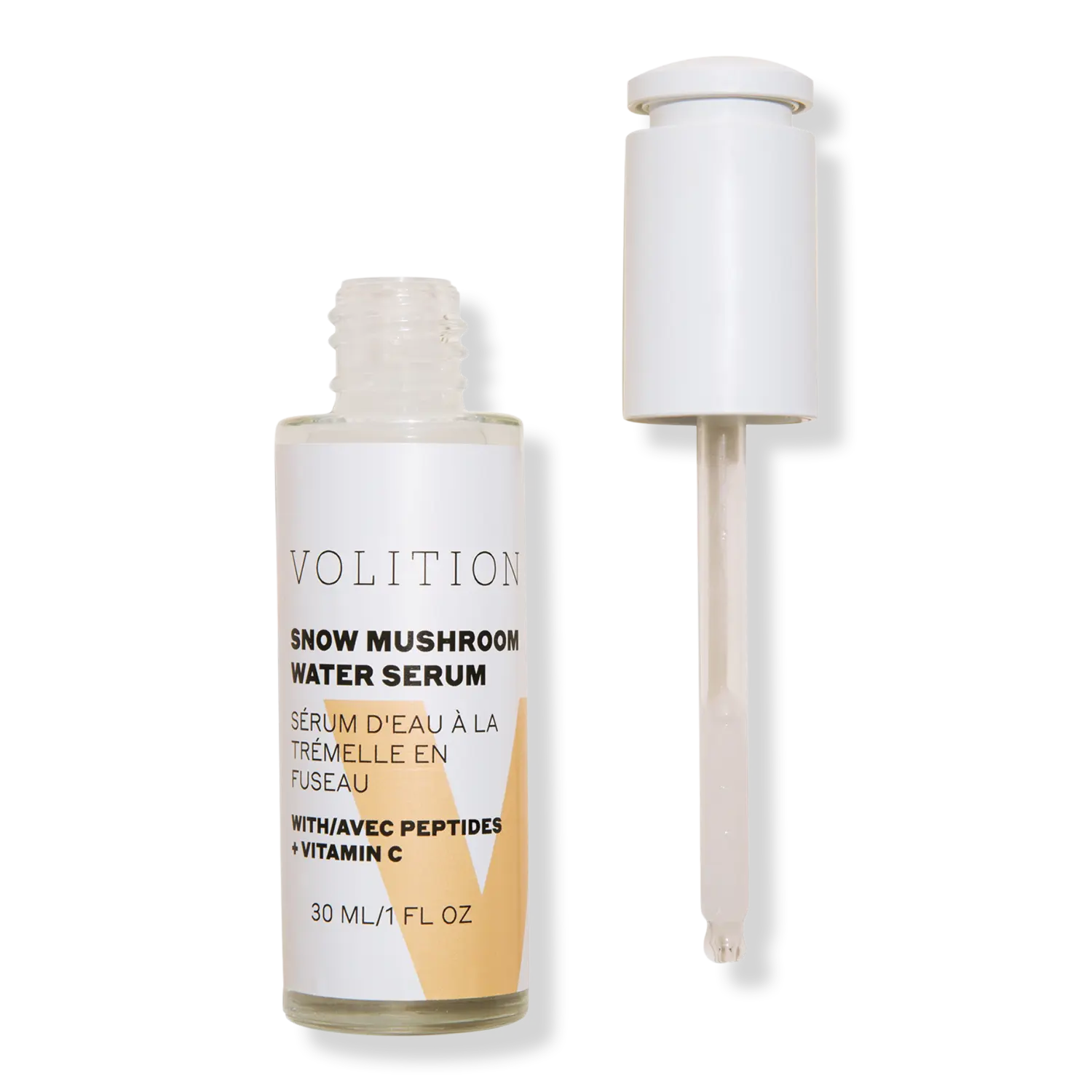 

Сыворотка на основе воды с экстрактом снежного гриба, пептидами и витамином С. VOLITION