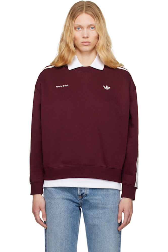 

Спортивная толстовка adidas Originals Edition бордового цвета Sporty & Rich