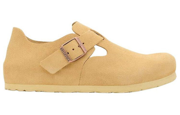 Кроссовки london suede leather narrow fit shoes 'latte cream' Birkenstock, желтый — фото 2