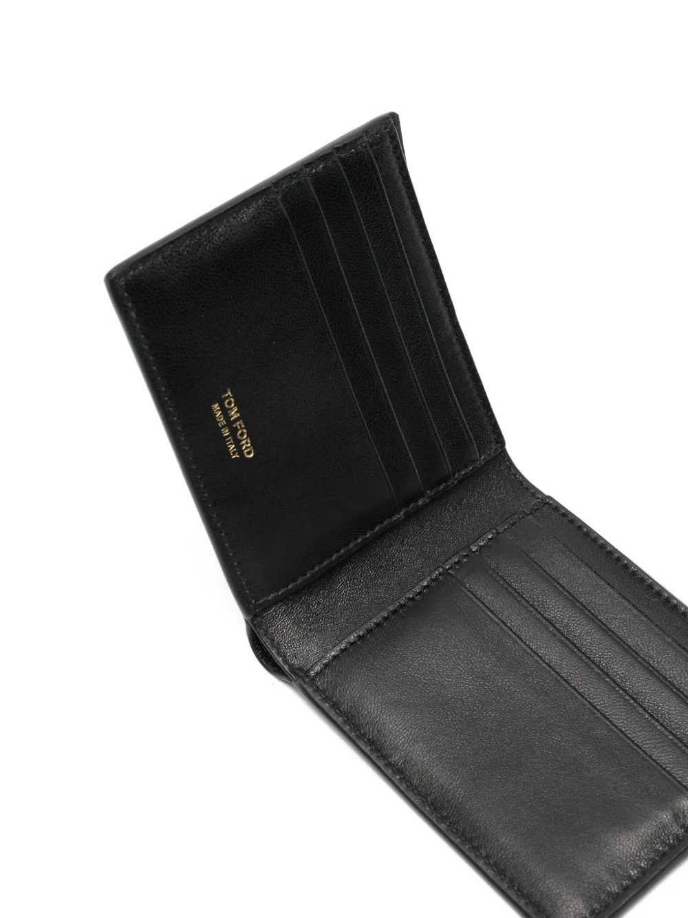 Кошелек из кожи с тиснением под крокодила TOM FORD, черный — фото 3