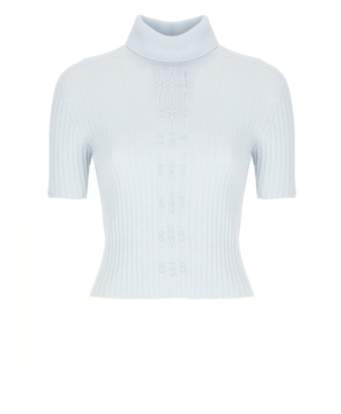 

Светло-Голубой кашемировый свитер с высоким воротником Vanisã, синий